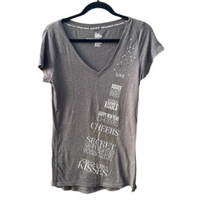 Victoria’s Secret New Years Gray Tee - Medium